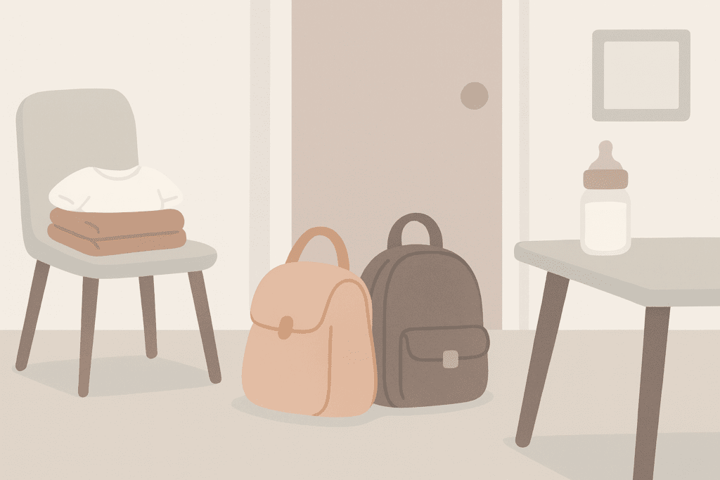 Préparer les affaires de bébé la veille pour gagner du temps le matin