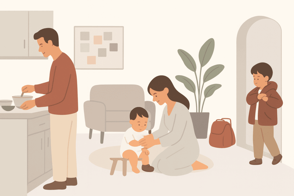 Organisation du matin en famille – méthode agile et délégation