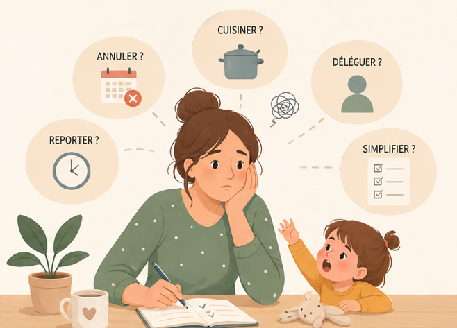 parent prenant décisions rapides face aux imprévus