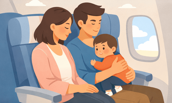 voyage avion bébé espace réduit